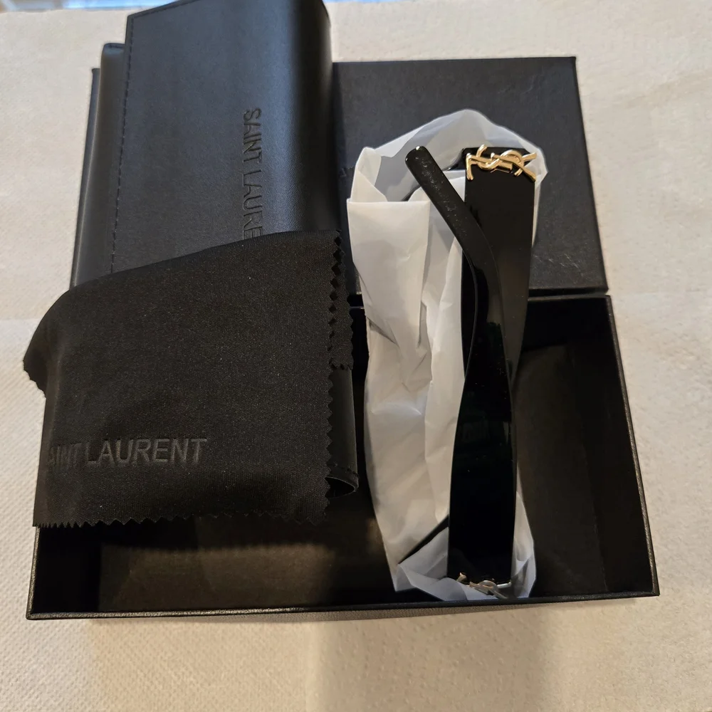 YSL Saint Laurent Eyewear Womens Cat Eye RX Glasses Full Inclusion 53:20:145MM
